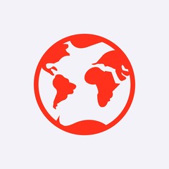 Earth icon stock vector illustration flat design