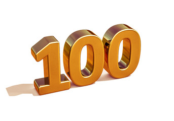 Gold 3d 100th Anniversary Sign