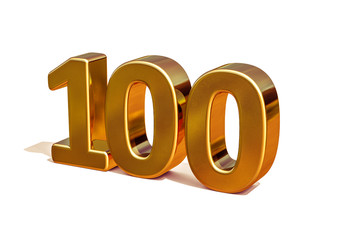 Gold 3d 100th Anniversary Sign