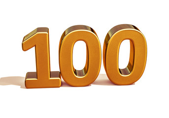 Gold 3d 100th Anniversary Sign