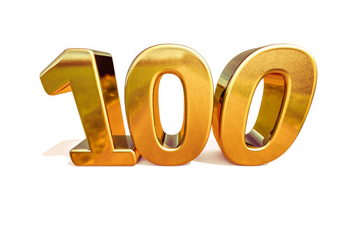 Gold 3d 100th Anniversary Sign