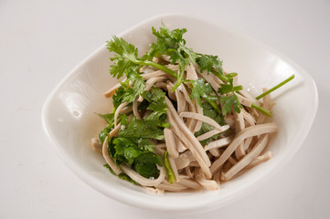 Dried tofu with caraway