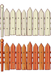 Wooden fences set