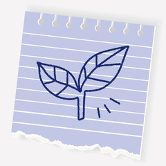 leaf doodle drawing