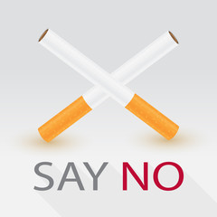 Say no to cigarette concept, vector illustration