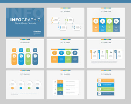 flat vector set infographics element design template. for business, presentation  , brochure, annual report and web design
