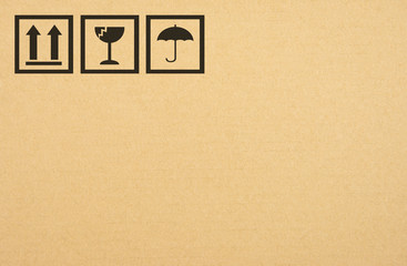 Safety icon on paper box background