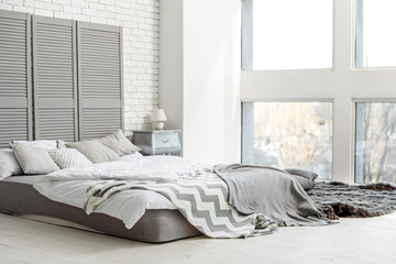 Beautiful modern design in comfortable bedroom