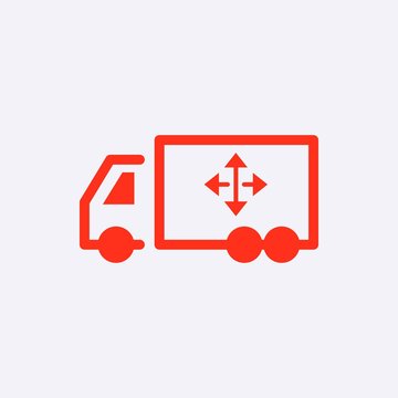 truck icon stock vector illustration flat design