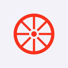 Obraz premium wheel icon stock vector illustration flat design