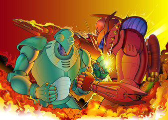 ロボット-ボディーブロー