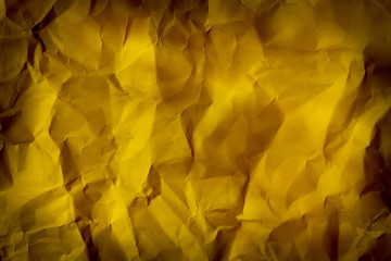 Naklejka na ściany i meble wrinkled yellow paper texture , copy space