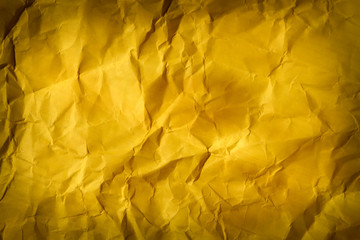 yellow paper background crumpled paper background for text