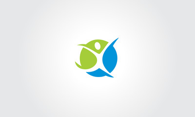 Healthy Lifestyle Logo design vector template. Gymnastic with health nutrition Logotype concept. Girl dancing icon.