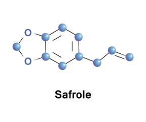 Safrole is a phenylpropene. It is extracted from the root-bark or the fruit of sassafras plants in the form of sassafras oil, or is synthesized from catechol or other methylenedioxy compounds