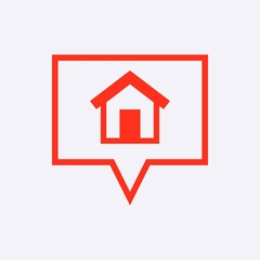 home icon stock vector illustration flat design