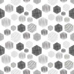 Seamless vector geometrical pattern, endless background with hand drawn textured geometric figures. Pastel Graphic illustration Template for wrapping, web backgrounds