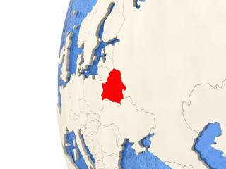 Belarus on 3D globe