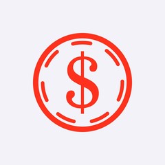 dollar money icon stock vector illustration flat design