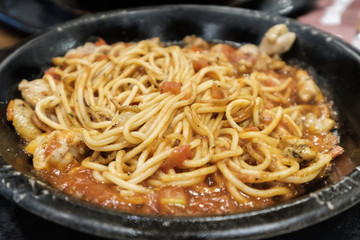 Spaghetti with tomato sauce