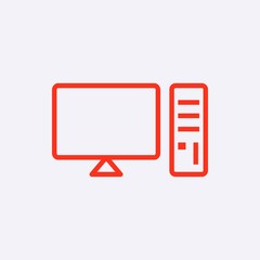 laptop with user icon in the middle vector illustration flat design