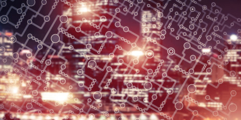 Wireless connection or networking concept as means of communicat