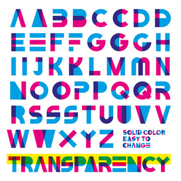 Transparent color typeset