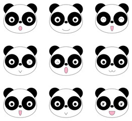 Panda face many emotions.