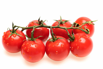 fresh vegetable, cherry tomato isolated on white background