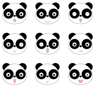 Panda face many emotions.