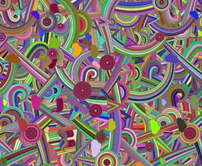 Abstract colored background from a variety of patterns.Vector