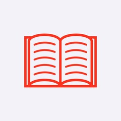 open book icon stock vector illustration flat design