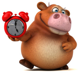 Naklejka premium Fun cow - 3D Illustration