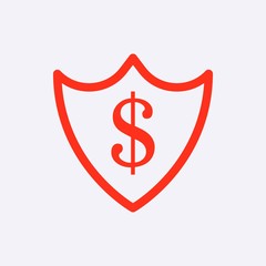 protection money icon stock vector illustration flat design