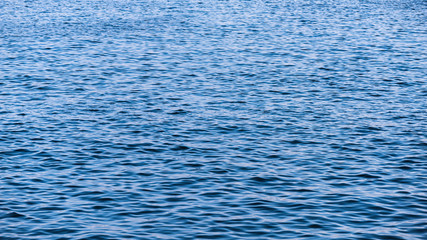 Blue sea surface for background. Selective focus.