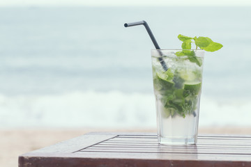 Mojito cocktail with ice