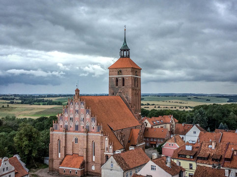 Reszel castle in Poland, public place