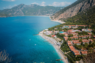Amazing beach, top view, Turkey, Oludeniz.