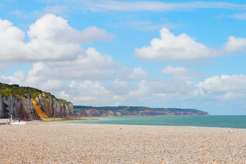 Cliffs and beach in Dieppe