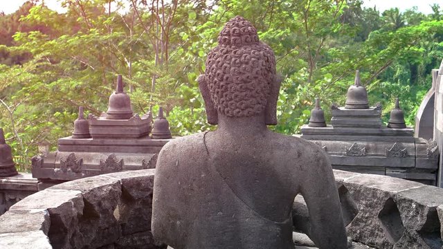 Rear Aspect of a Buddha Statue in Taman Nusa Indonesian Cultural Park