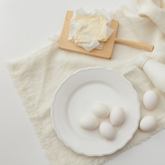 Baking ingredients and cooking utensils