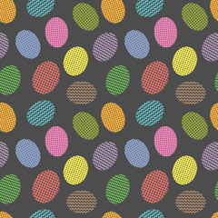 Seamless pattern with easter eggs