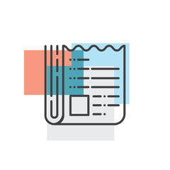 News Advertisement, marketing icons Flat Color