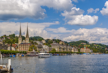 View of Lucerne from lake