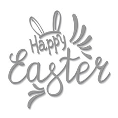 Fototapeta na wymiar Happy Easter Lettering Egg. Vector illustration