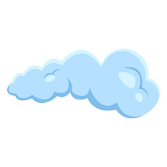 Vector Single Blue Cloud Icon