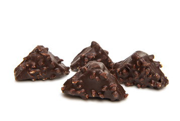 Biscuits in chocolate glaze isolated