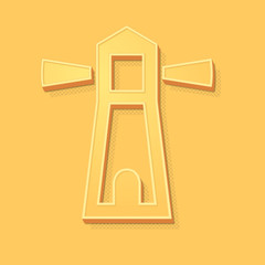 ikona vintage 3D z obrysem i cieniem © vempireart