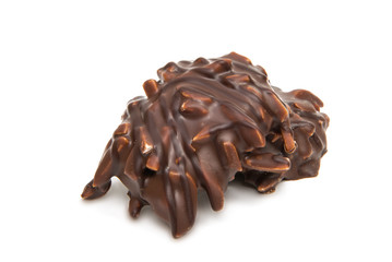 Biscuits in chocolate glaze isolated