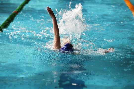 Swimming competition at school.
